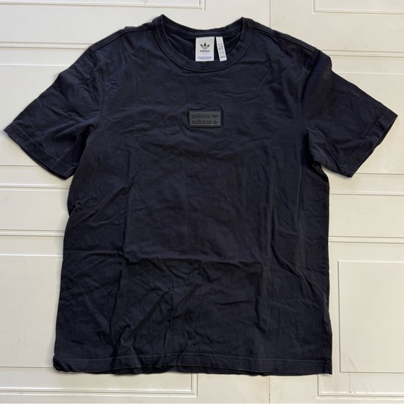 adidas Other - Adidas Originals Men’s Sz L Black Rubber Silicon Gummy Tag Cotton Tee T Shirt